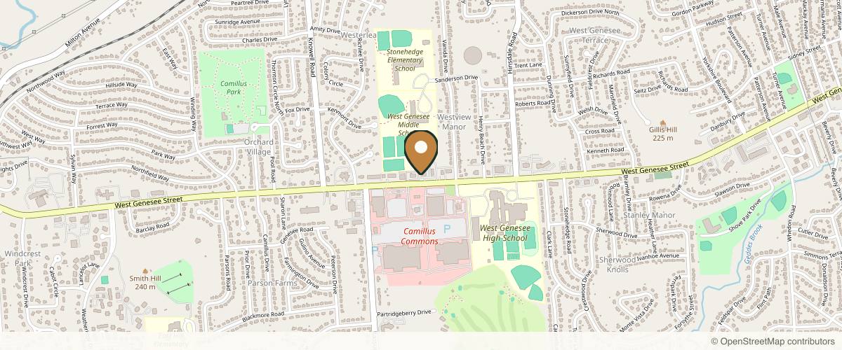 Map showing the exact location of Monroe MedSpa - Syracuse at 5316 W Genesee St, Camillus, NY 13031, USA