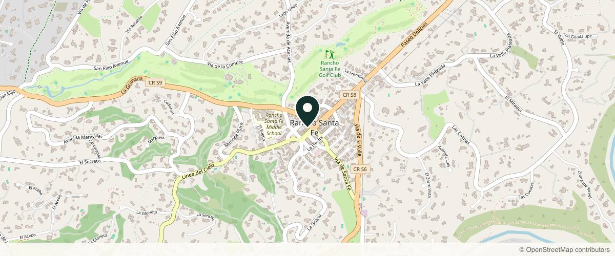 Map showing the exact location of Moonlight Longevity at 6024 Paseo Delicias # B, Rancho Santa Fe, CA 92067, USA