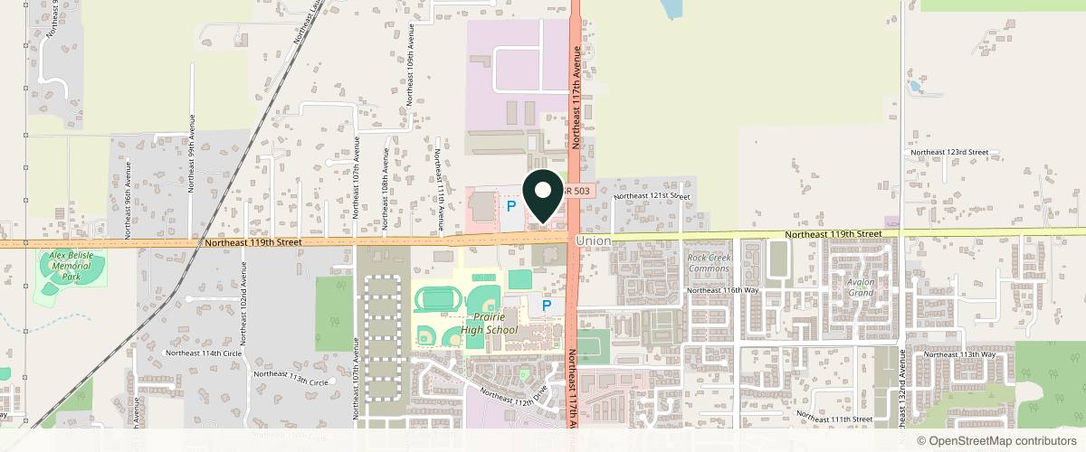 Map showing the exact location of Moonstone Medical Aesthetics at 11504 NE 119th St Ste 100, Vancouver, WA 98662, USA
