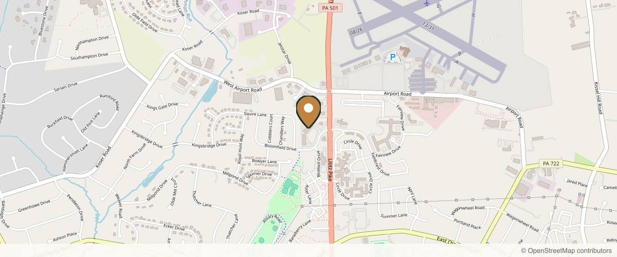 Map showing the exact location of Mor Esthetics at 245 Bloomfield Dr #104, Lititz, PA 17543, USA
