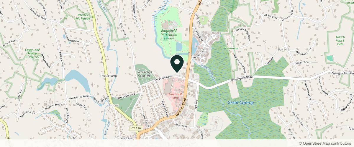 Map showing the exact location of Morph Med Spa at 63 Copps Hill Rd, Ridgefield, CT 06877, USA