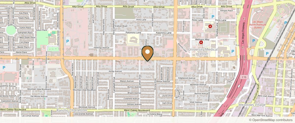 Map showing the exact location of Musa Med Spa at 2621 W Charleston Blvd, Las Vegas, NV 89102, USA