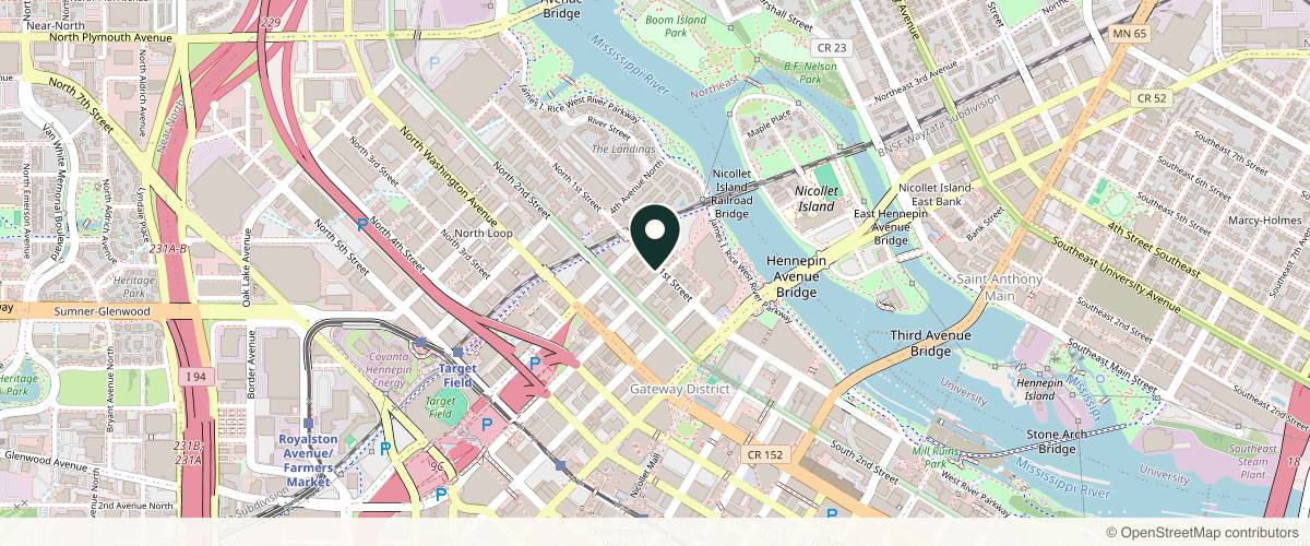 Map showing the exact location of Muse Aesthetics Co. at 90 2nd Ave N Ste 11, Minneapolis, MN 55401, USA