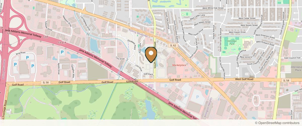 Map showing the exact location of MUSE LASER MEDSPA Rolling Meadows at 5999 New Wilke Rd Bldg 1 STE 105, Rolling Meadows, IL 60008, USA