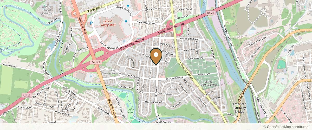Map showing the exact location of Muse Modern Med Spa at 352 5th St, Whitehall Township, PA 18052, USA