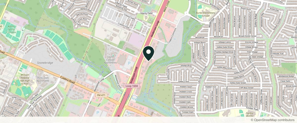 Map showing the exact location of Museo Medical Aesthetics at 6626 W Loop 1604 N Suite 105, San Antonio, TX 78254, USA