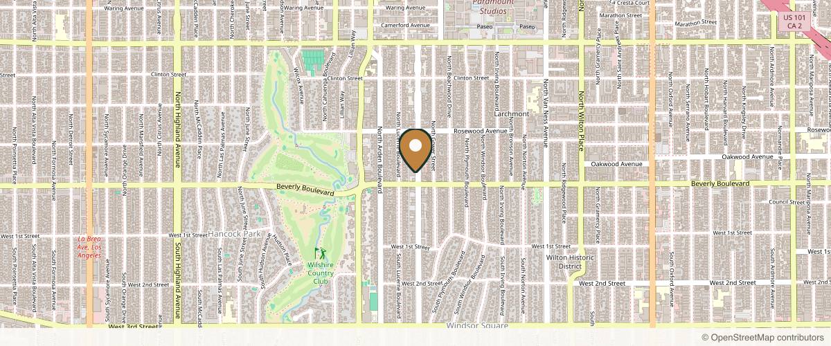 Map showing the exact location of My Aesthetic Doctor at 321 N Larchmont Blvd #505, Los Angeles, CA 90004, USA