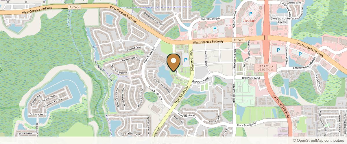 Map showing the exact location of MyrAesthetics at 3060 Loopdale Ln, Kissimmee, FL 34741, USA