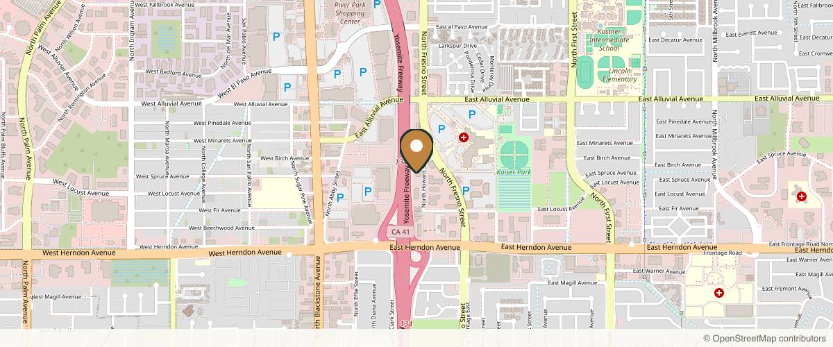 Map showing the exact location of Mystique Medical Spa and Wellness Center at 7161 N Howard St #101, Fresno, CA 93720, USA