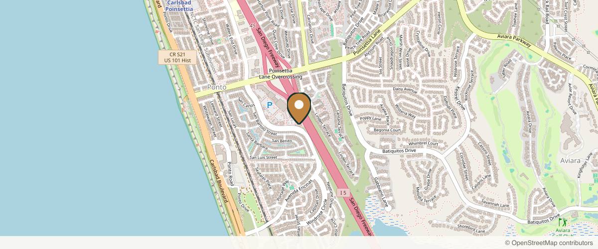 Map showing the exact location of NakedMD Med Spa Carlsbad at 7220 Avenida Encinas #115, Carlsbad, CA 92011, USA