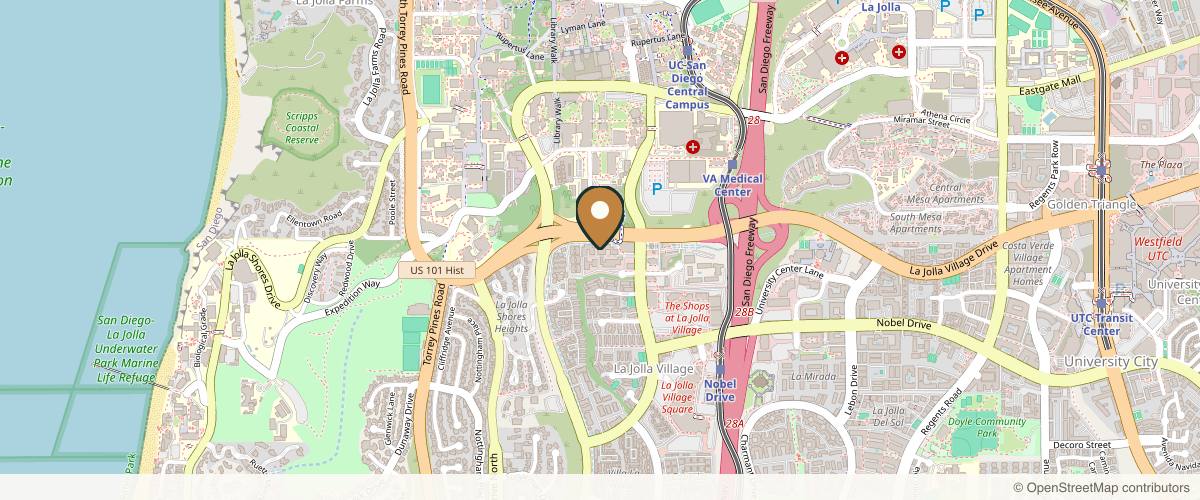 Map showing the exact location of NakedMD Med Spa La Jolla at 8950 Villa La Jolla Dr Ste B216, La Jolla, CA 92037, USA