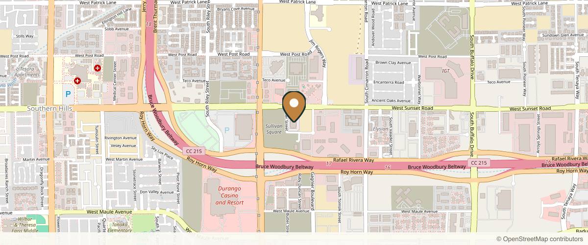 Map showing the exact location of NakedMD Med Spa Las Vegas at 8485 W Sunset Rd # 200, Las Vegas, NV 89113, USA