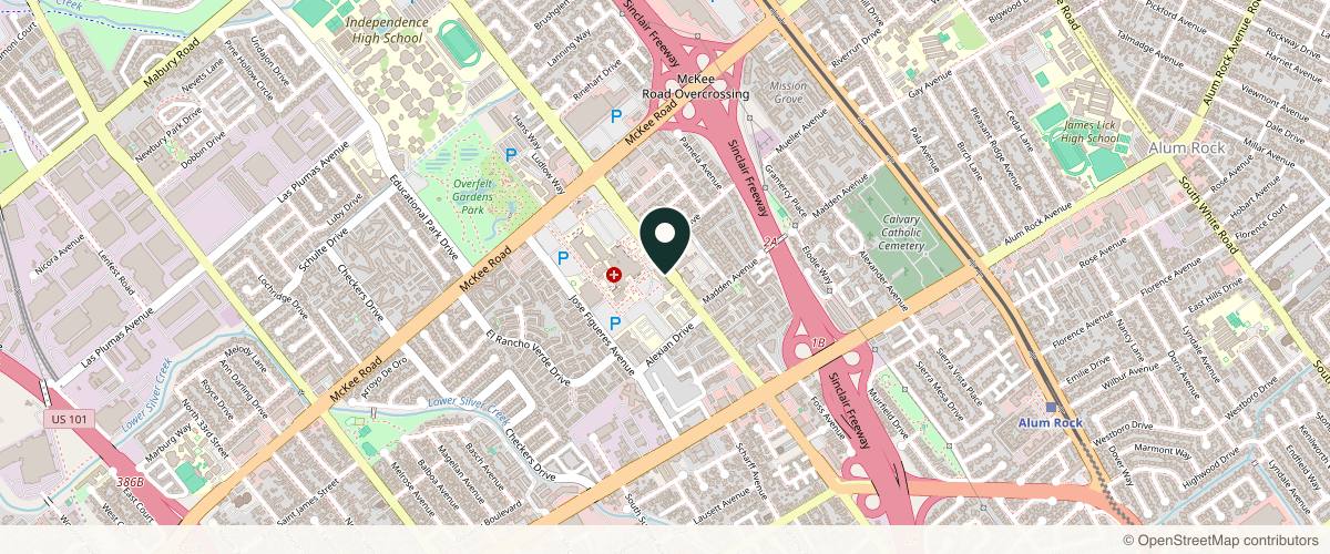 Map showing the exact location of NakedMD Med Spa San Jose (Jackson) at 175 N Jackson Ave #215, San Jose, CA 95116, USA