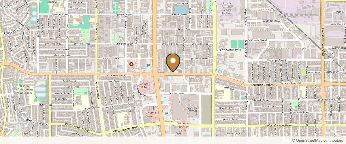 Map showing the exact location of NakedMD Med Spa Torrance at 3661 Torrance Blvd #201, Torrance, CA 90503, USA