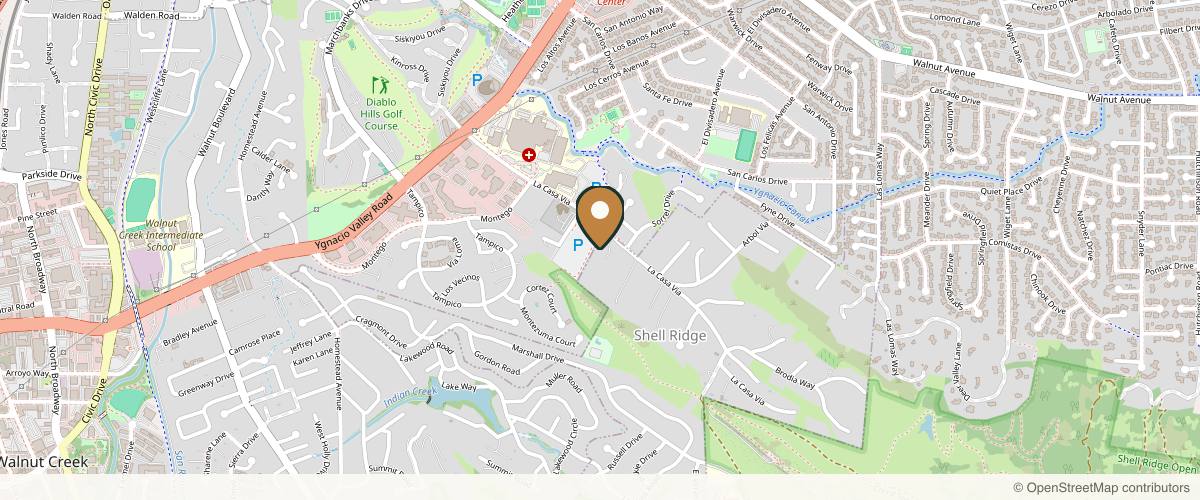 Map showing the exact location of NakedMD Med Spa Walnut Creek at 240 La Casa Via #135, Walnut Creek, CA 94598, USA