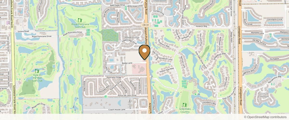 Map showing the exact location of Naples Aesthetics at 3699 Airport-Pulling Rd N, Naples, FL 34105, USA