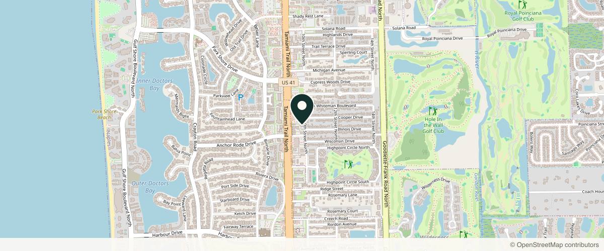Map showing the exact location of Naples Laser & Skin Aesthetics at 3641 10th St N Ste B, Naples, FL 34103, USA