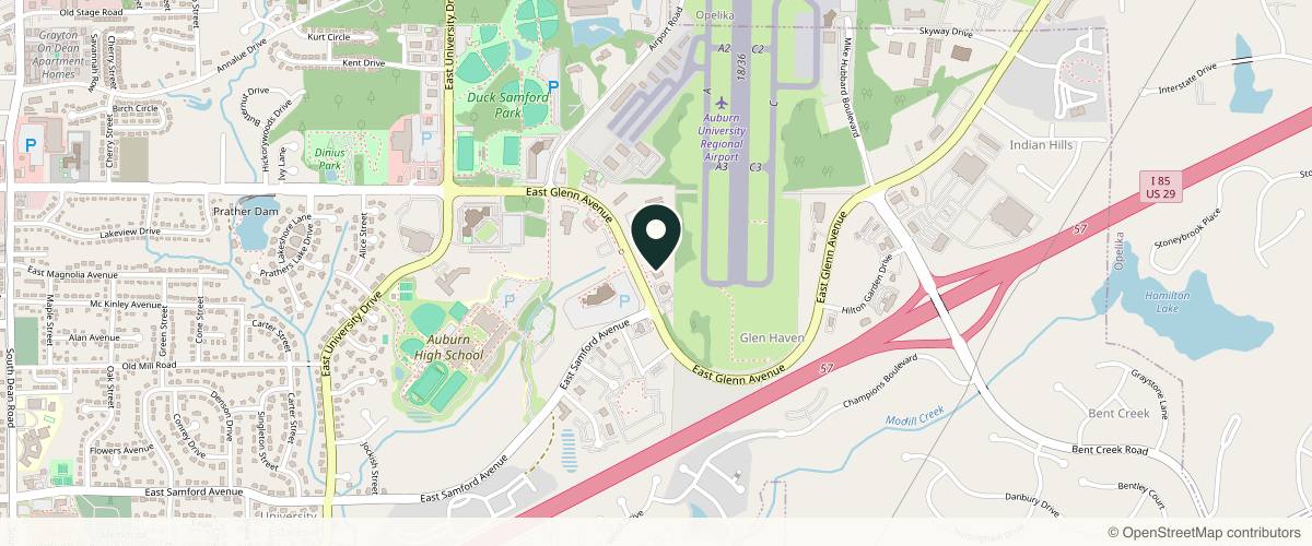 Map showing the exact location of Nash Dermatology at 1935 E Glenn Ave Unit 101, Auburn, AL 36830, USA