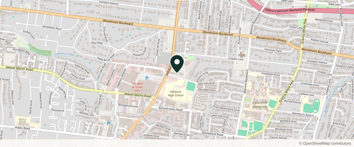 Map showing the exact location of Nashville Skin Company at 2000 Glen Echo Rd Ste 105, Nashville, TN 37215, USA