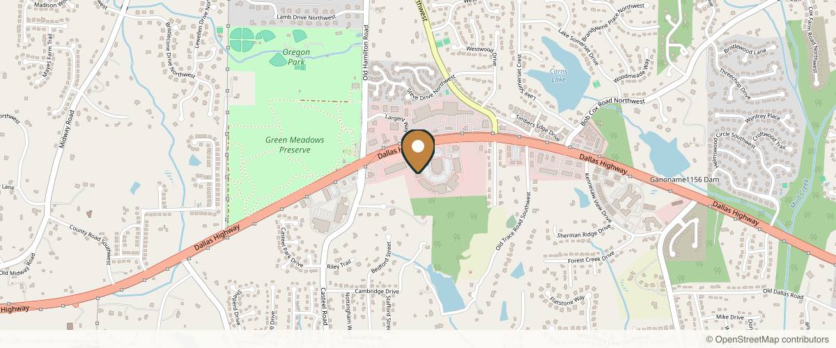 Map showing the exact location of Natural Body Spa | Marietta at 3625 Dallas Hwy #605, Marietta, GA 30064, USA