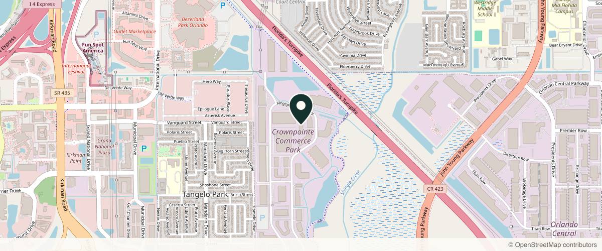 Map showing the exact location of Natural Glamorous Medspa at 6979 Kingspointe Pkwy Ste 10, Orlando, FL 32819, USA