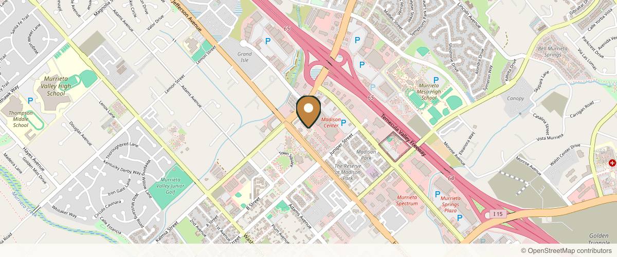 Map showing the exact location of Naturalness Med Spa Murrieta at 24640 Jefferson Ave Ste 105, Murrieta, CA 92562, USA