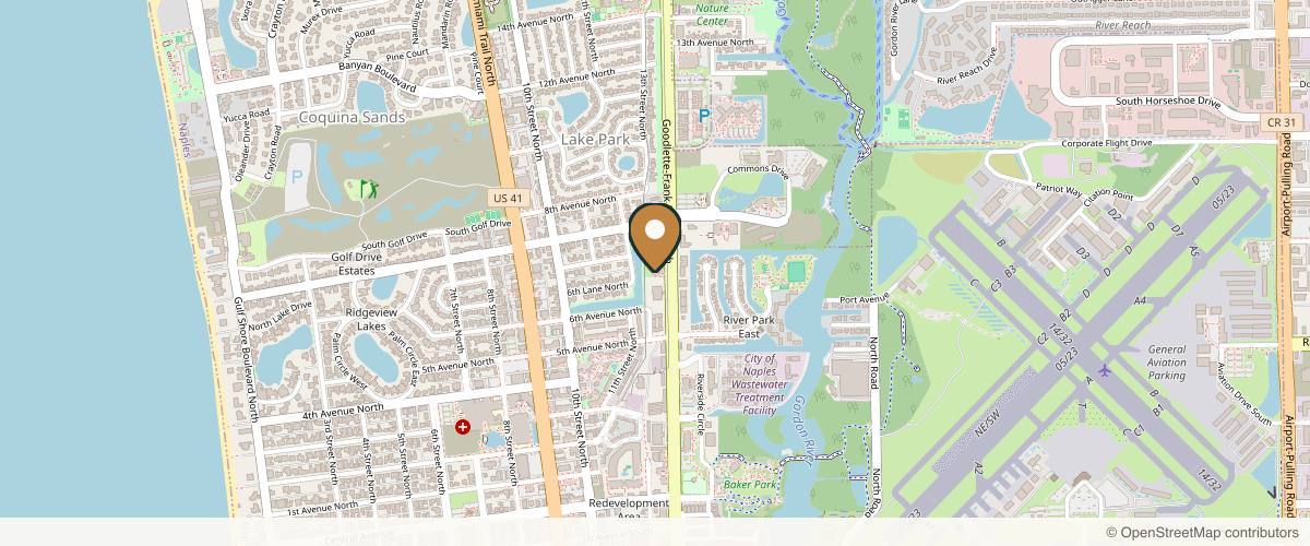 Map showing the exact location of NAWI Wellness Center at 671 Goodlette-Frank Rd Ste 240, Naples, FL 34102, USA
