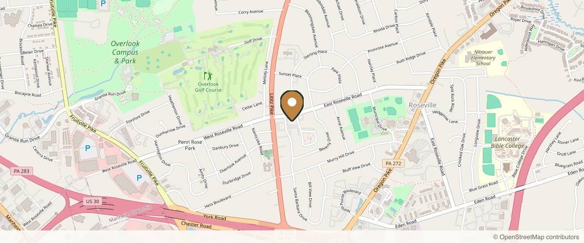 Map showing the exact location of ND Advance Microblading & MedSpa at 1891 Santa Barbara Dr #204, Lancaster, PA 17601, USA