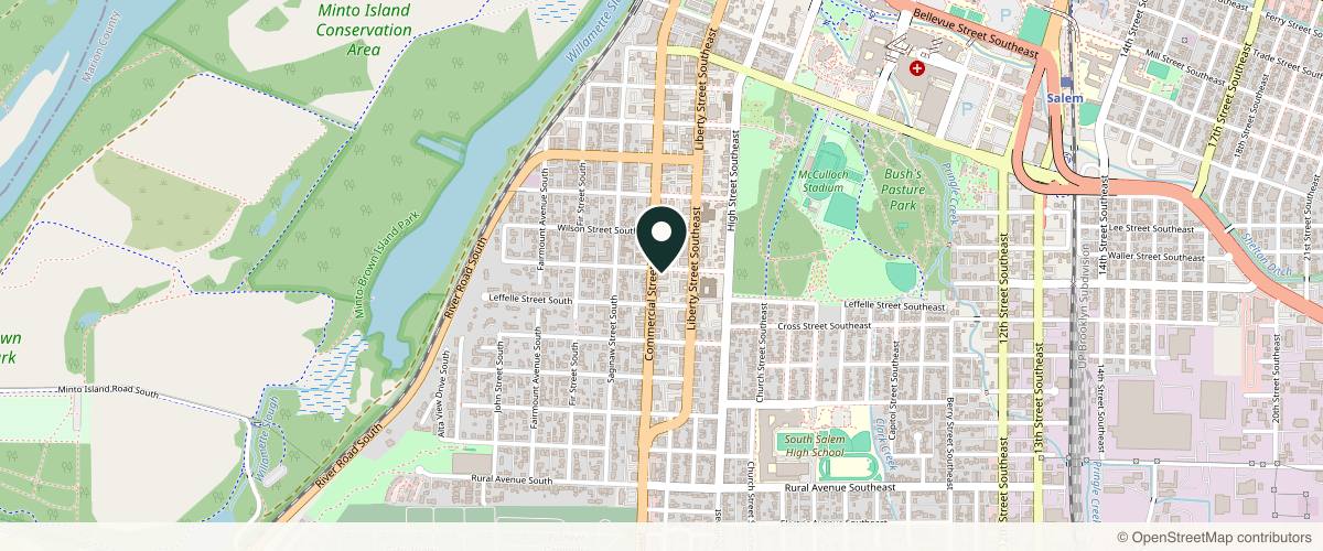 Map showing the exact location of Neaman Plastic Surgery & Medi Spa at 1430 Commercial St SE, Salem, OR 97302, USA
