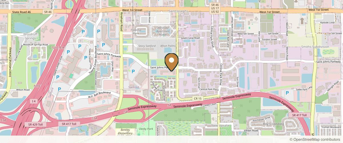 Map showing the exact location of Nectar Aesthetics® Med Spa - Sanford at 141 Bellagio Cir, Sanford, FL 32771, USA
