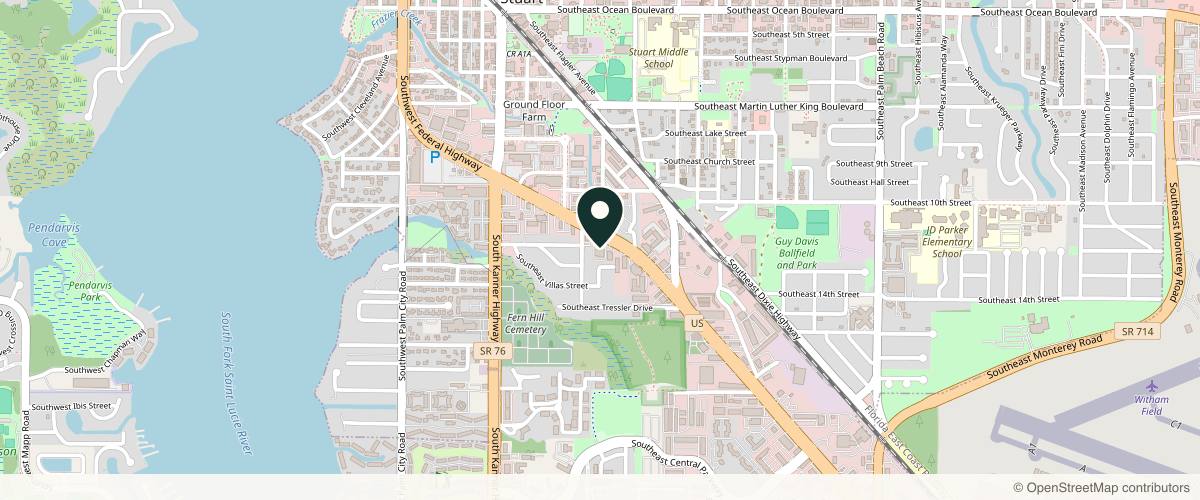 Map showing the exact location of Neurostrive at 1024 SE Federal Hwy, Stuart, FL 34994, USA