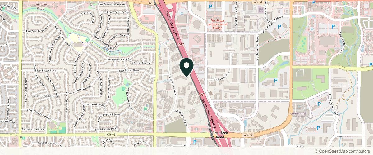 Map showing the exact location of New Age Aesthetics & Wellness at 7200 S Alton Way Corporate budling C, Suite B 195, Centennial, CO 80112, USA