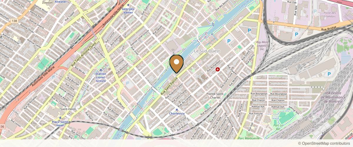Map showing the exact location of New Age Spa at 2365 Saint-Patrick St. Ste A5, Montreal, QC H3K 1B3, Canada