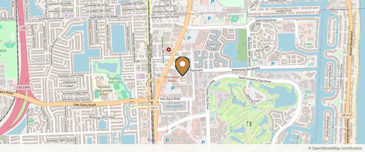 Map showing the exact location of New Image Works at 2920 NE 207th St Ste 1005, Aventura, FL 33180, USA