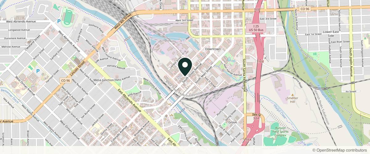 Map showing the exact location of New Look Solutions at 303 S Union Ave, Pueblo, CO 81003, USA
