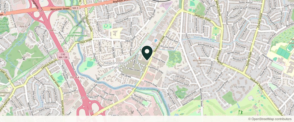 Map showing the exact location of Newton Medical Aesthetics at 233 Needham St #406, Newton, MA 02464, USA