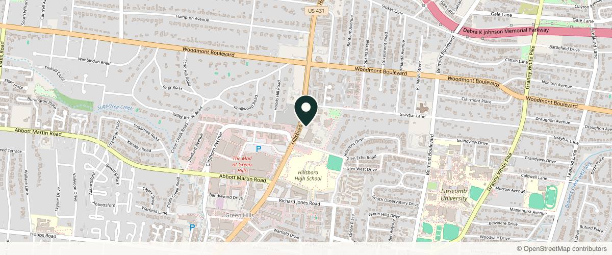 Map showing the exact location of Next Health at 3710 Hillsboro Pike, Nashville, TN 37215, USA