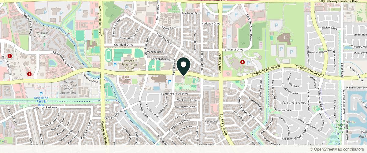 Map showing the exact location of Nikko Dermatology - Katy at 20303 Kingsland Blvd, Katy, TX 77450