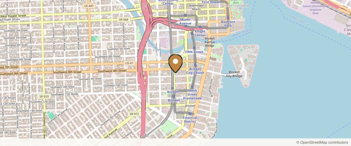 Map showing the exact location of No Filter Medical Spa at 829 SW 1st Ave, Miami, FL 33130, USA