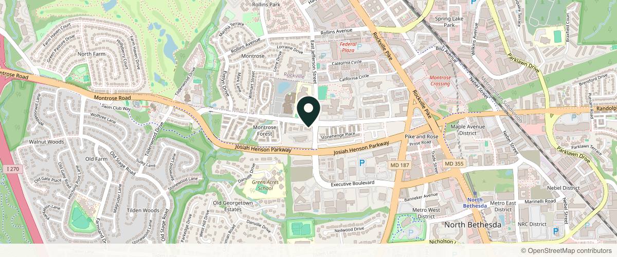 Map showing the exact location of NoBe Aesthetics & Wellness at 6204 Montrose Rd, North Bethesda, MD 20852, USA
