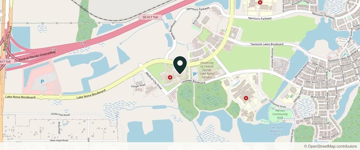 Map showing the exact location of Nona Med Spa at 6718 Lake Nona Blvd Ste 140, Orlando, FL 32827, USA