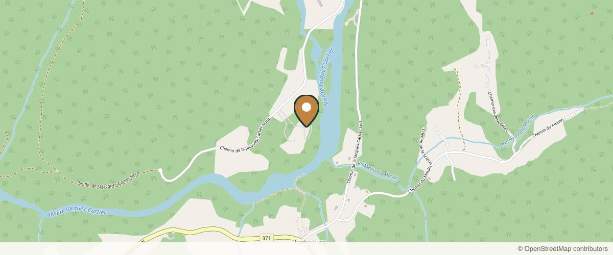 Map showing the exact location of Nordique spa Stoneham at 747 Rue Jacques Cartier N, Stoneham-et-Tewkesbury, QC G3C 2L8, Canada