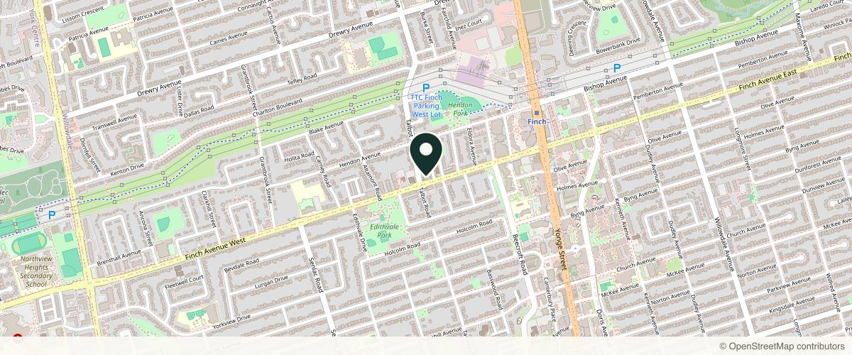 Map showing the exact location of North York Cosmetic Clinic at 80 Finch Ave W, North York, ON M2N 2H4, Canada