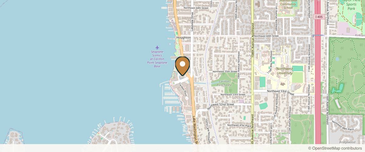 Map showing the exact location of Northwest Face & Body at 3100 Carillon Point, Kirkland, WA 98033, USA