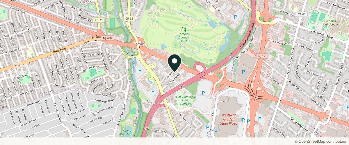 Map showing the exact location of Nouri Plastic Surgery LLC at 16 Arcadian Way # C7, Paramus, NJ 07652, USA