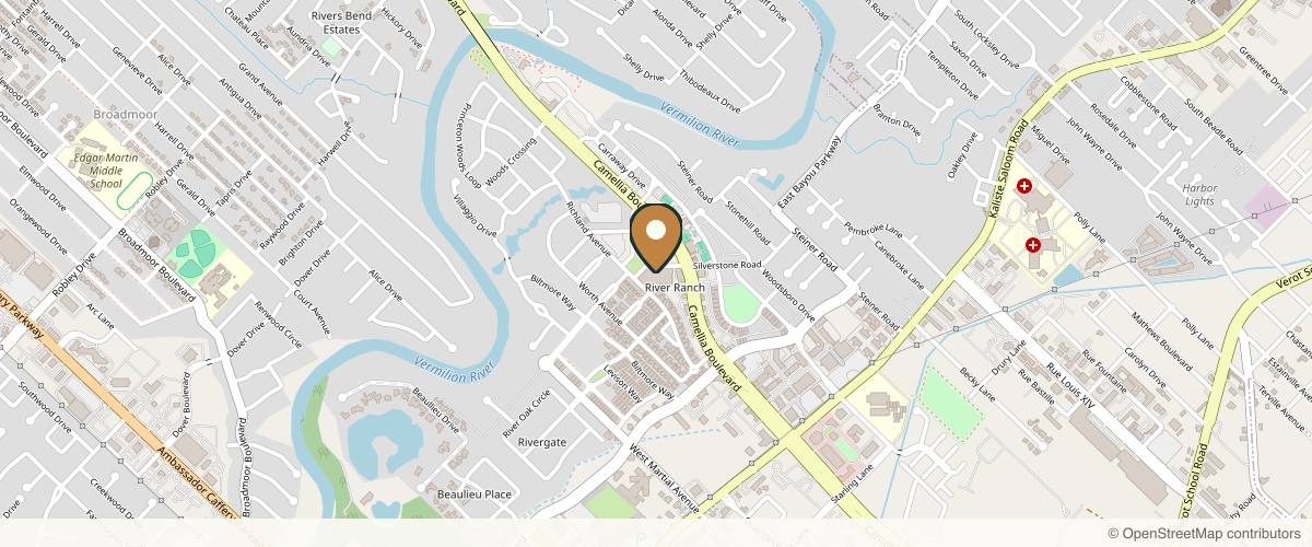 Map showing the exact location of Nouriche Wellness and Aesthetics at 605 Silverstone Rd #100, Lafayette, LA 70508, USA