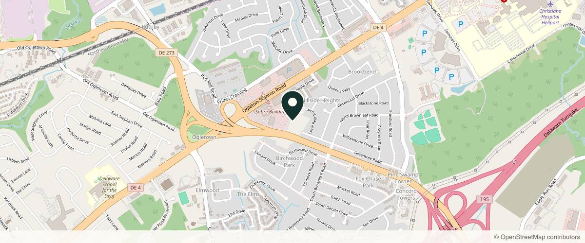 Map showing the exact location of Nouveau Medispa, Laser & Hair at 774 Christiana Rd #101, Newark, DE 19713, USA