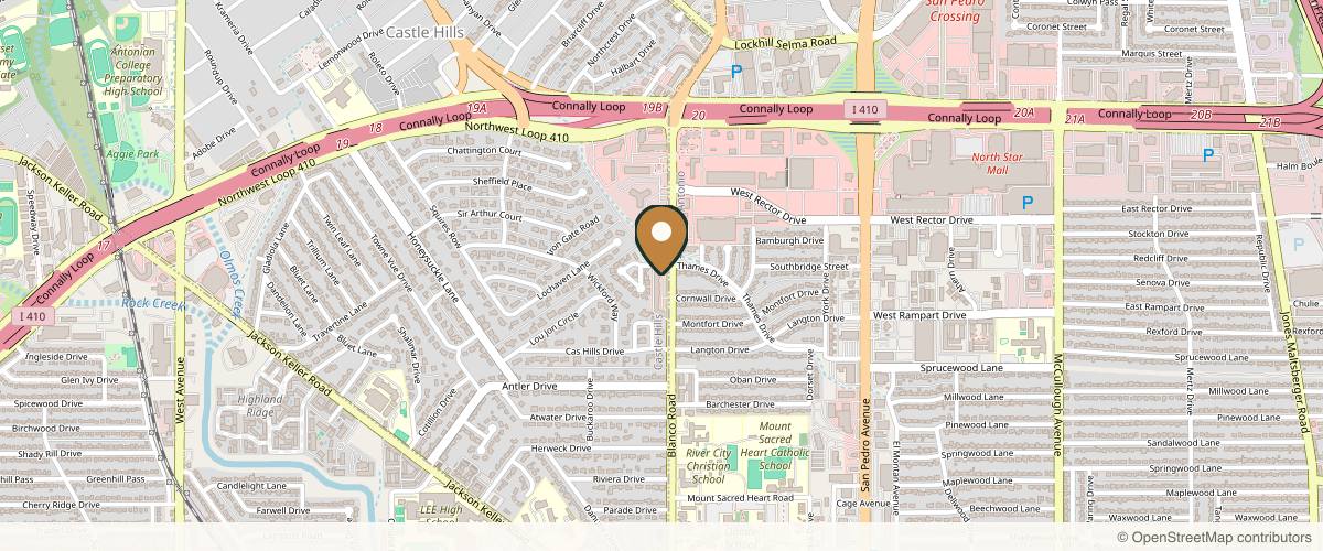 Map showing the exact location of Nova Aesthetics at 6483 Blanco Rd, San Antonio, TX 78216, USA