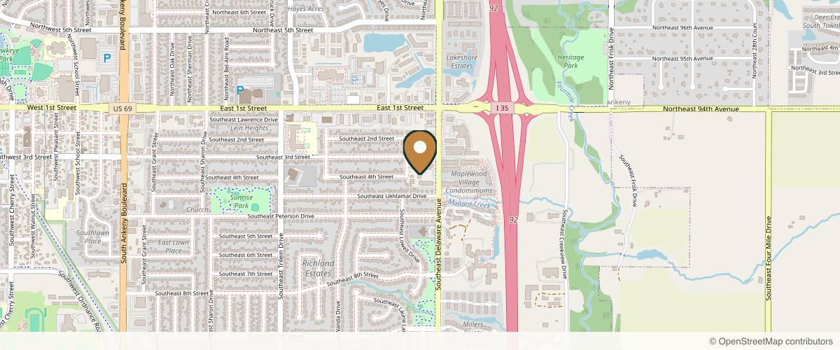 Map showing the exact location of Nova MedSpa at 320 SE Delaware Ave, Ankeny, IA 50021, USA