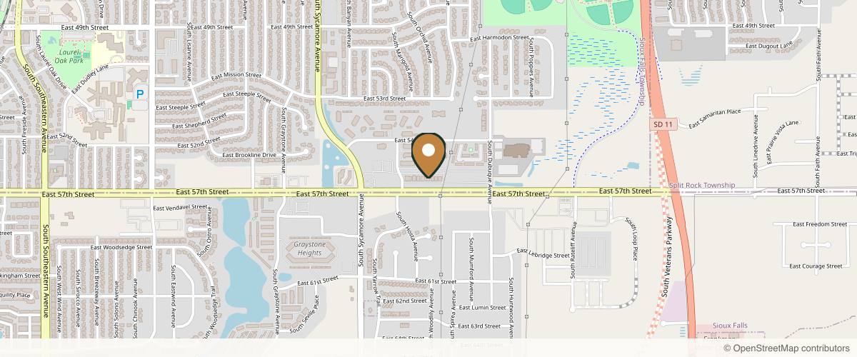 Map showing the exact location of Novo Aesthetics at 4900 E 57th St Ste B, Sioux Falls, SD 57108, USA
